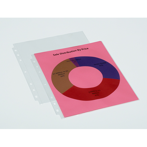 thumbnail image 2 of Skilcraft Heavy Weight Recycled 3-Hole Document Protectors – 10 Packs Of 50 (500 Total) 2 of 6
