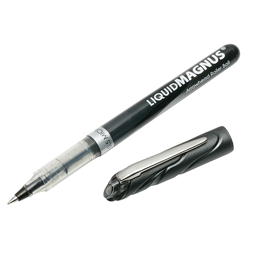 Liquid Magnus® Rollerball Pen Micro Point Arrowhead 0.5mm Black Ink Abel Supply