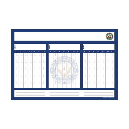 Erasable Custom Wall Calendar - 3 Month Calendar | Abel Supply