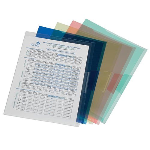 SKILCRAFT® Project File Jacket - Translucent Clear, Green, Blue, Red ...