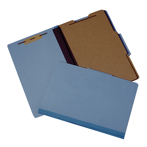 Classification Folder - 2 Dividers, 6 Part - Legal - Medium Blue | Abel ...
