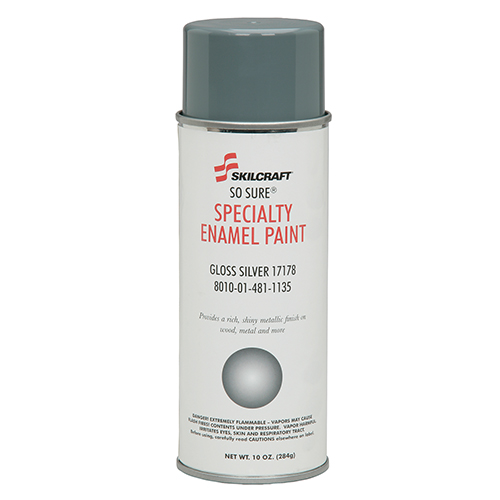 SKILCRAFT® Aerosol Enamel Paint - Gloss Aluminum/Silver, 17178 | Abel ...
